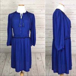 Maeve royal blue Anthropologie tassel oversized dress